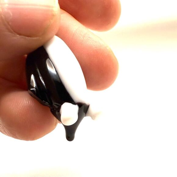 Tiny Hand Blown Glass Penguin Figurine Collectibles Handmade Miniature Bird - Picture 5 of 6